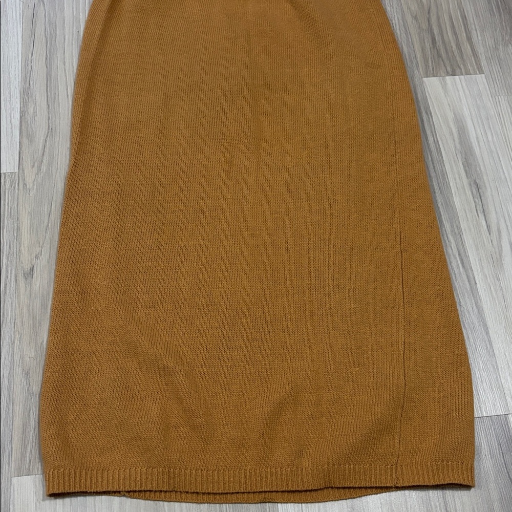 Christian Dior Vintage Mustard Ribbed Knit High Waist Pencil Midi Skirt Size M‎ - Picture 9 of 12